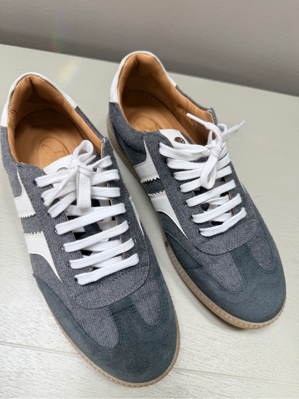 Browns Couture Women's Gray and White Casual Sneakers